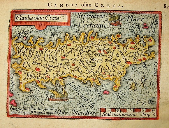 Ortelius Abraham (1528-1598) Candia olim Creta 1601 Anversa, apud Ioannem Bapt. Vrientum